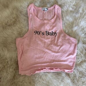 90s baby crop tank top